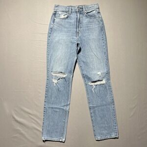 SLVRLAKE Jeans Womens 25 Blue Distressed Sierra Straight Leg Valley‎ of Fire USA